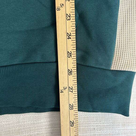 Puma Patched Up Men's Large Hoodie Malachite Teal Green Pullover Sweatshirt L - Picture 11 of 11